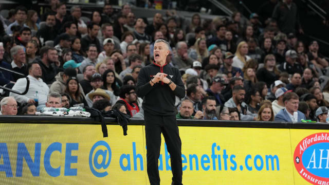 Chicago Bulls head coach Billy Donovan looks on in the second half against the San Antonio Spurs at Frost Bank Center.